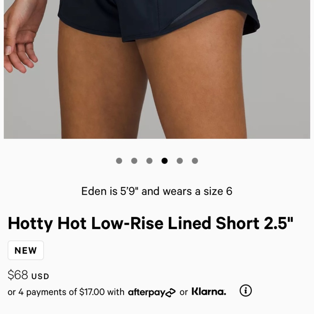 2 pairs of Lululemon hotty hot shorts